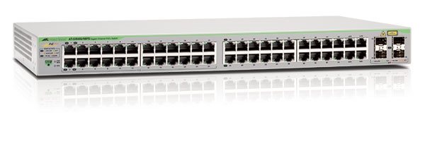 Коммутатор Allied Telesis AT-GS950, 48xRJ-45 1Gbps ports, 4xRJ-45/SFP 1Gbps combo ports, Layer L2, Web managed, 48xPoE ports/12xPoE+ ports (PoE power 370W), 1U rack