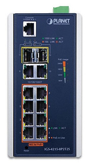 Коммутатор Planet IGS-4215 IGS-4215-8P2T2S 10 ports