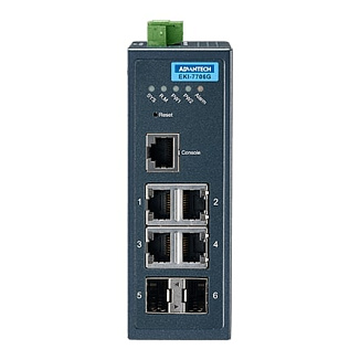 Коммутатор Advantech Industrial Managed EKI-7706G-2F-AE 6 ports