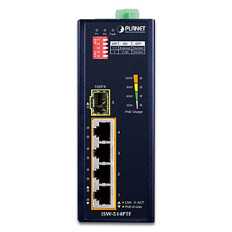 Коммутатор Planet ISW-500 ISW-514PTF 5 ports